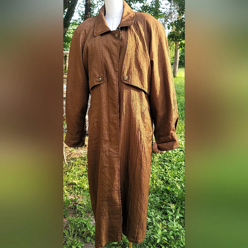 J.Galleryvintage 80‎ 90 Transformer Wool Brown Long Coat - Picture 2 of 12